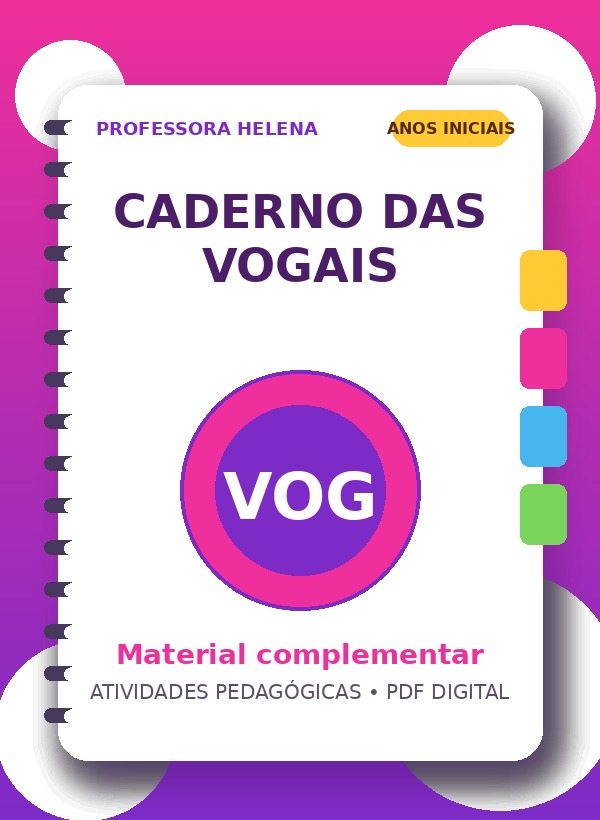 Caderno das Vogais